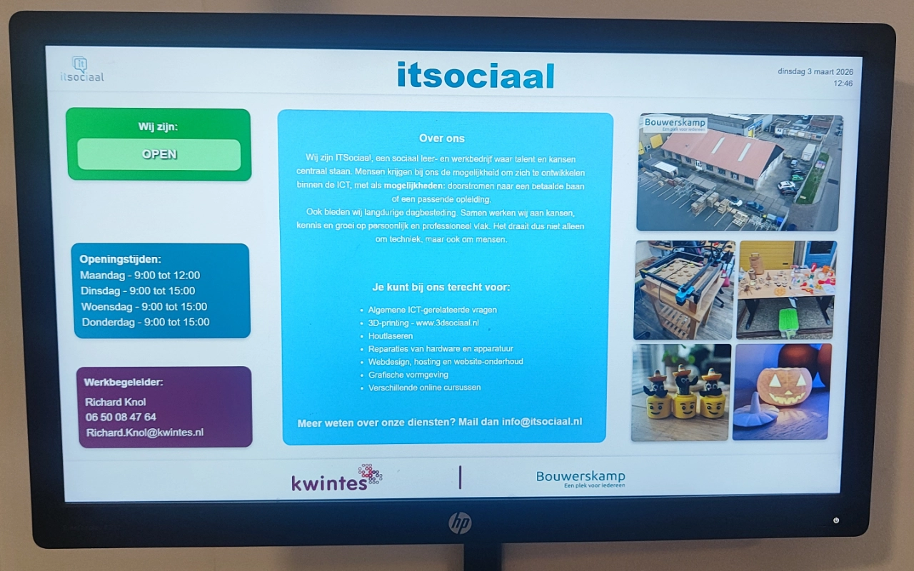 itsociaal-informatiescherm